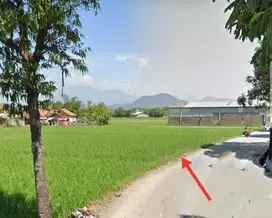 Dijual Cepat Tanah/Sawah Pinggir Jalan dekat Majalaya, Bandung