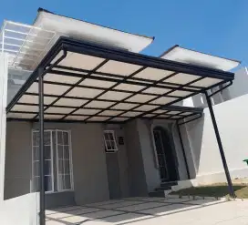 Kanopi murah berkualitas canopy atap alderon rangka besi holo galvanis