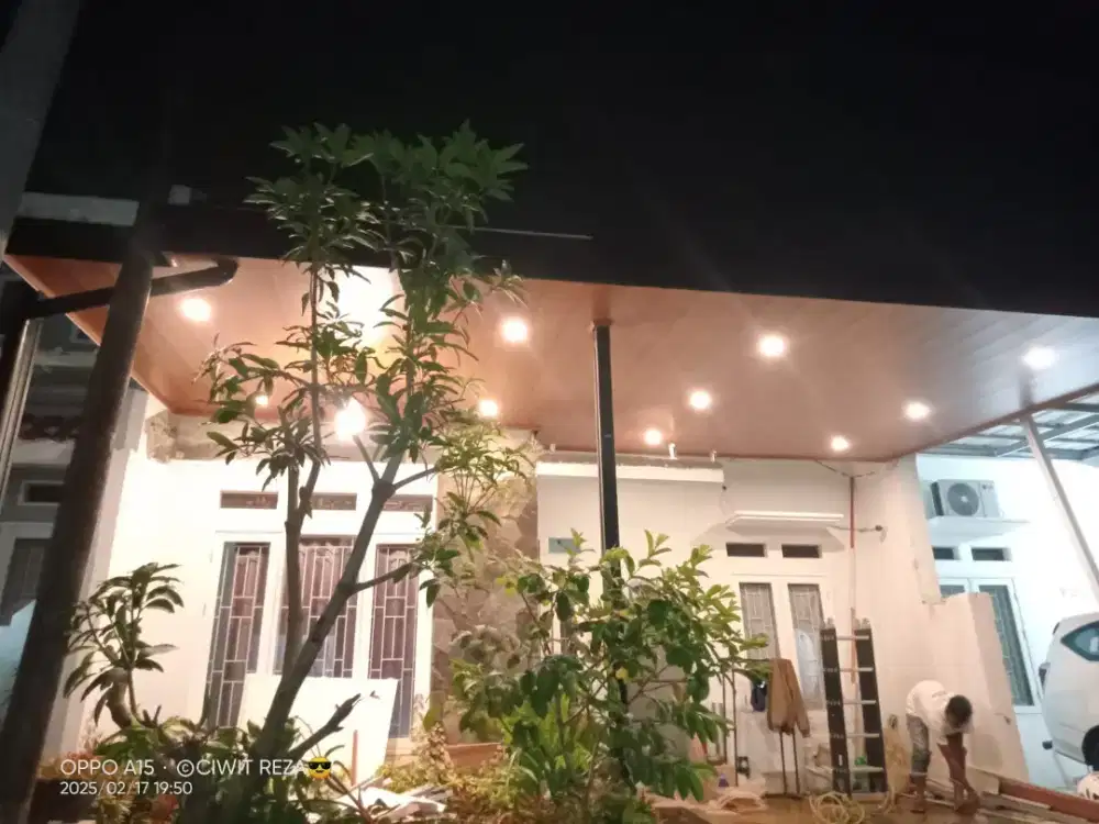 Kanopi alderon singel+plpon PVC alinterpasang