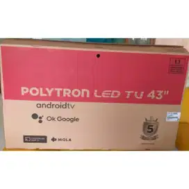 Android TV 43 Polytron Digital Tv, Baru, Garansi & Tukar Tambah