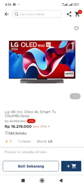PROMO LG 48inci Oled 4k SmarTV C4PSA