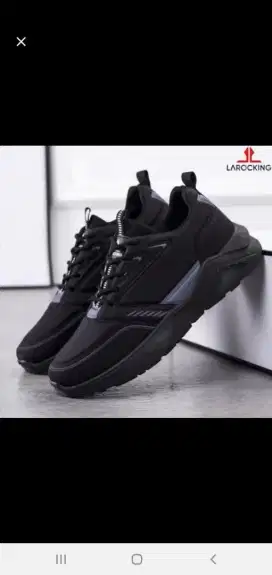 Sepatu sekolah anak laki laki sepatu sneakers hitam