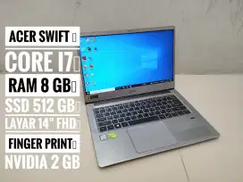 Laptop acer core i7 SSD dual vga kelas premium