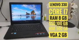 Laptop Lenovo core i7 SSD dual VGA