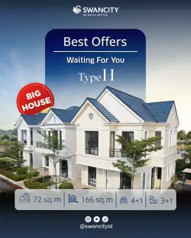 Rumah Lavon II ala Eropa 3 Lantai Double Decker Semi Furnish Tangerang