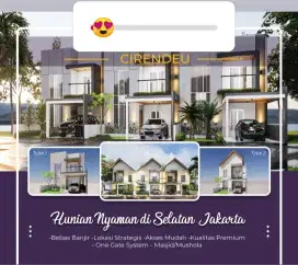 Dijual Cepat!! Rumah Cluster Dikawasan Cirendeu Dekat MRT Lebak Bulus