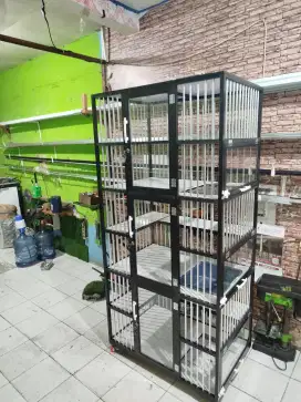 Kandang kucing alumunium 3 kamar 90x60x180