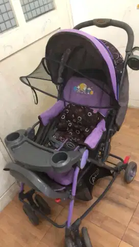 Stroller Pliko Warna Ungu
