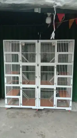 kandang kucing alumunium 6 kamar