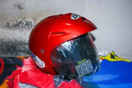 HELM HALF FACE Merah SNI