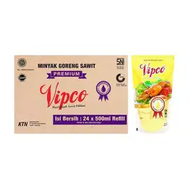 MINYAK GORENG VIPCO 500 ML, CTN (24 x 1CTN)