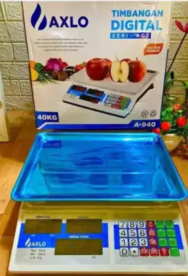 Timbangan dapur 40kg 2 display meja