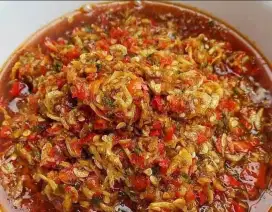 Sambel rebon, teri, cumi