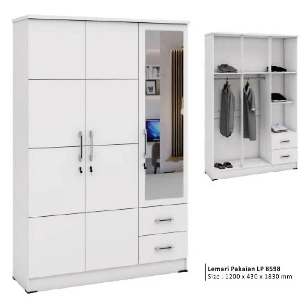 Lemari Pakaian 3 Pintu (Free Ongkir)