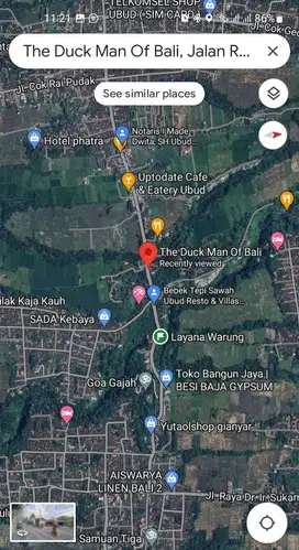 Tanah SHM Komersial Jalan Raya Goa Gajah Ubud Dekat Obyek Wisata