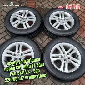 Dijual murah Ready Velg Copotan Honda Crv R17 + Ban Bridgestone 225/65