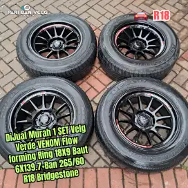 Ready 1 Set Velg Verde Venom ring 18 Lebar 9 Baut pcd 6X139.7 ET5