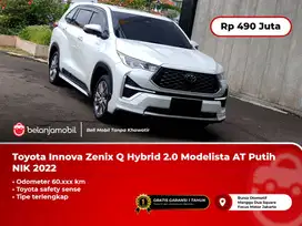 [PAJAK PANJANG] Toyota Innova Zenix Q Hybrid 2.0 Modelista TSS AT 2022