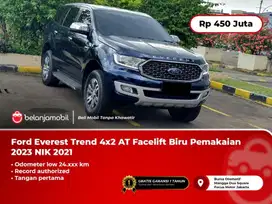 [ LOW KM ] Ford Everest Trend 4x2 AT Facelift Biru 2023 NIK 2021