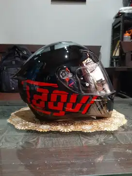 NEGO Helm AGV K3 SV Black Myth Hitam Merah Bekas Second Masih Bagus