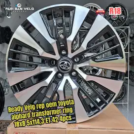 Ready Velg rep oem toyota alphard transformer 
ring 18x8 5x114,3 ET 42