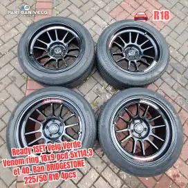 1 SET Velg Verde Venom ring 18x9 pcd 5x114,3 et 40. Dan ban