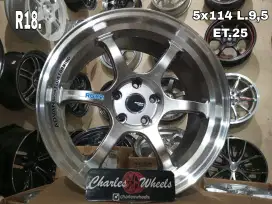 Velg baru Advan RGD2 hyper silver polis Ring18