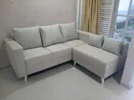 Sofa L minimalis bludru