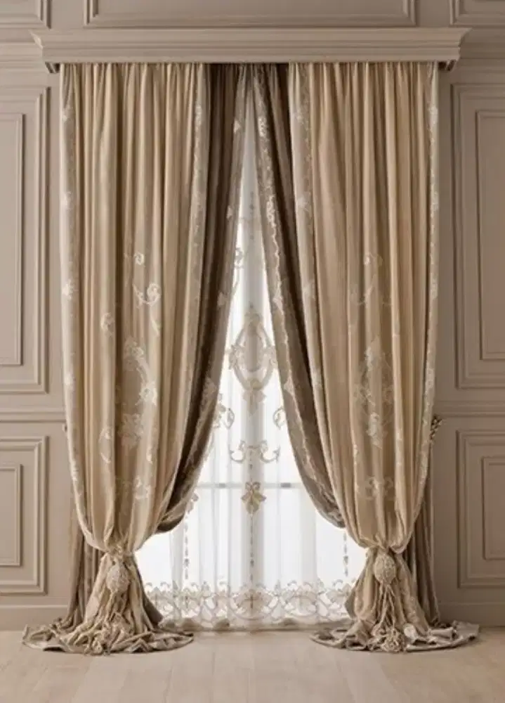 Pasang gordyn gorden murah vertikal roll blind jasa wallpaper dinding