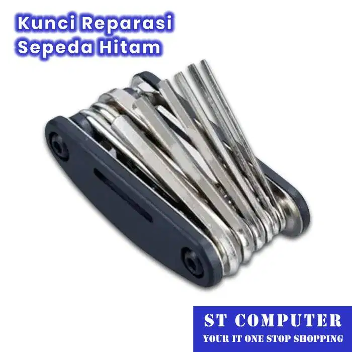 Kunci Reparasi Sepeda Hitam Multifungsi