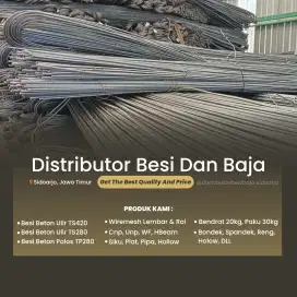 Besi beton polos dan ulir SNI ready stok