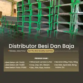 Besi beton, wiremesh, holow, pipa, wf, hbeam ready stok