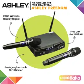 Mic Wireless Bisa Ubah Frequensi isi 2 mic | Ashley FREEDOM