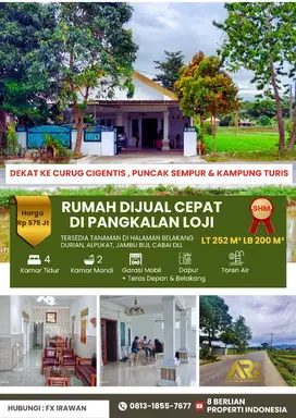 Dijual Cepat Rumah Lt 252 m² di Pangkalan Loji Karawang