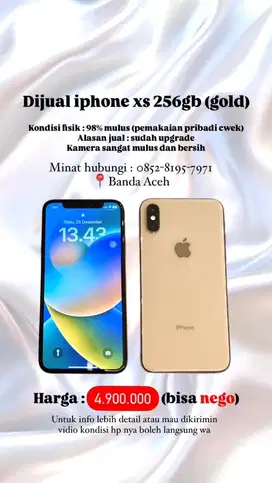 Iphone xs 256gb gold (NEGO TIPIS) !