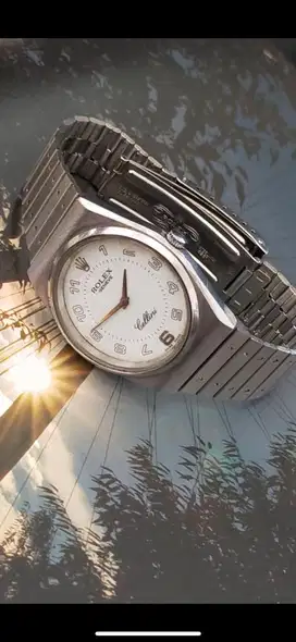 Jam vintage rolex cellini 4233/9 original authentic white gold dim 34