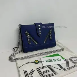 Preloved Tas Kenzo Leather Crossbody Sling Bag Hand Bag WOC Wallet Ori