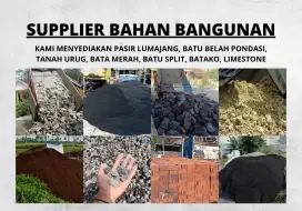 Supplier Pasir Lumajang Batu Belah Bata Merah Batako Batu Split Koral