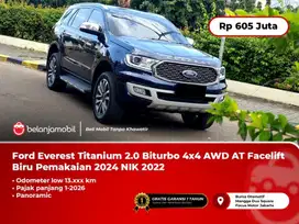 [ LOW KM 13K ] Ford Everest Titanium 2.0 Biturbo 4x4 AT Biru 2024/2022