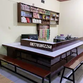 Meja warkop/meja bar/meja kafe/meja kedai kopi/meja usaha warung kopi