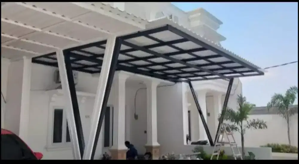 Kanopi solar plate 1,2mm terpasang