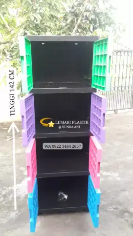LEMARI BAJU SUSUN 4 PLASTIK TEBAL BISA COD / KIRIMBAYAR DI TEMPAT