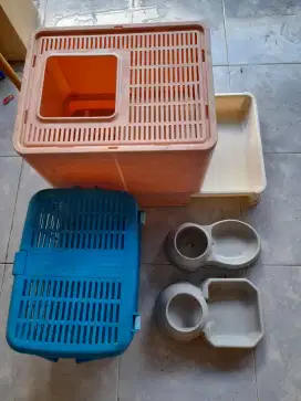 Toilet dan keranjang kucing plus