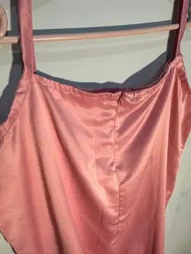 Inner baju wanita dalam dress bahan satin