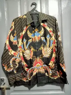 Kemeja batik pria lengan panjang size L Ld 110cm P70cm (preloved)