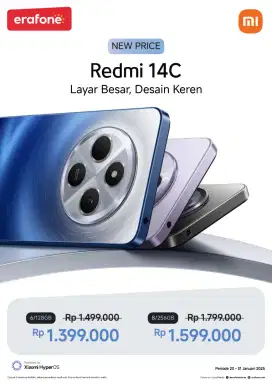 Cashback Febuari Redmi 14c 8/256
