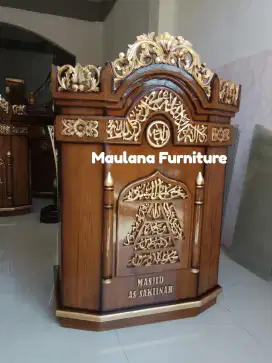Mimbar masjid podium dan mimbar kubah ready bisa COD