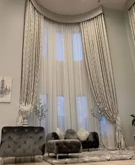Pasang gordyn gorden murah vertikal roll blind jasa wallpaper dinding