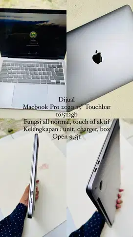 Macbook pro 2020 13” touchbar 16/512gb