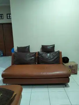 Sofa L bahan kulit